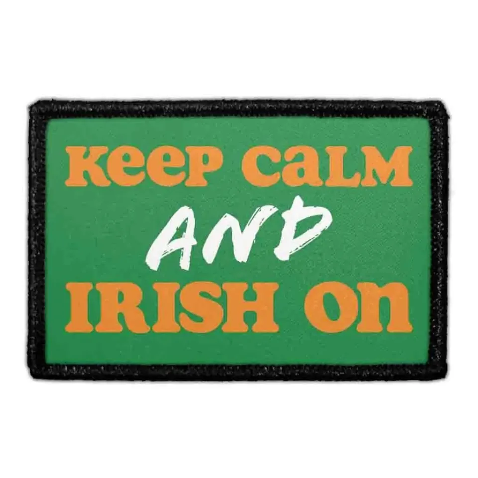 Pull Patch Keep Calm and Irish On patch med velcro grøn