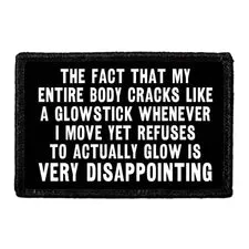Pull Patch Glowstick Cracks patch velcro humor