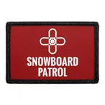 Pull Patch Snowboard Patrol velcromærke 76x51 mm