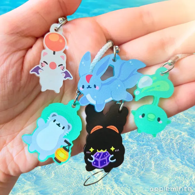 Appleminte FFXIV phone charm akryl 1,5" minion