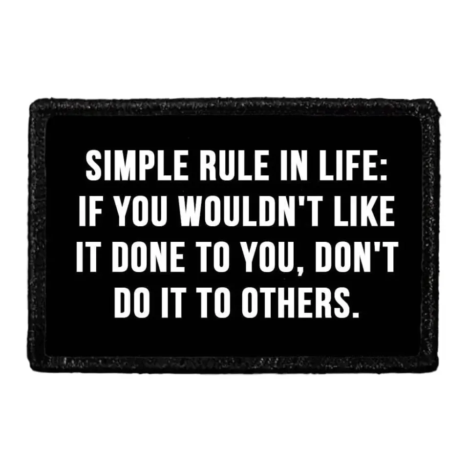 Pull Patch Simple Rule In Life patch velcro citat