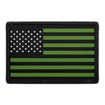 Pull Patch Green Stripes patch med velcro grøn-hvid
