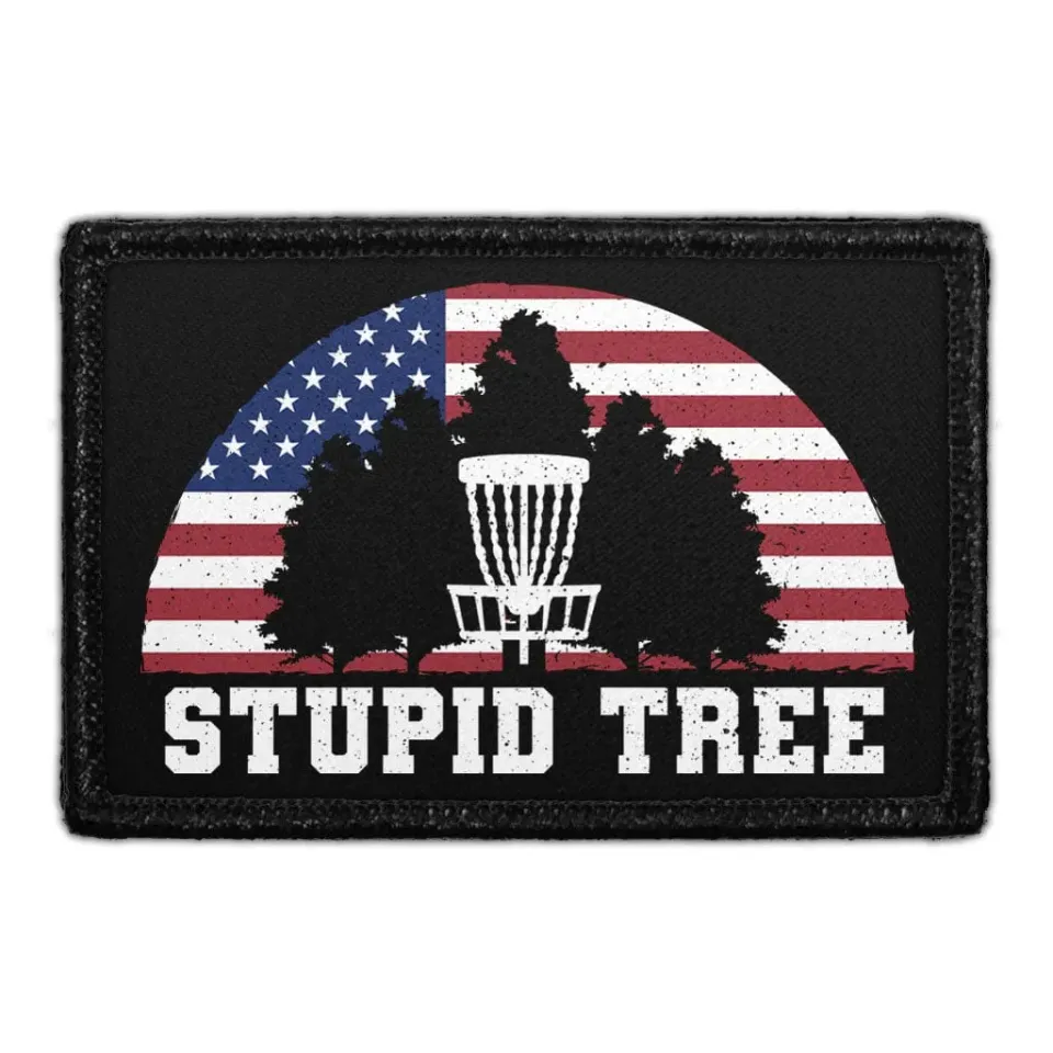 Pull Patch Disc Golf Stupid Tree USA patch 3x2