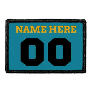 Pull Patch Customizable Jersey patch teal guld sort velcro