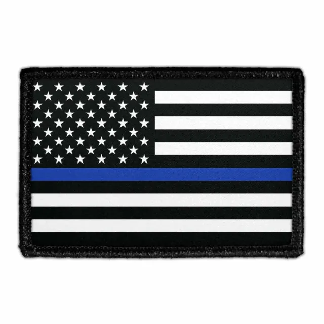 Pull Patch Thin Blue Line patch 3x2 velcro