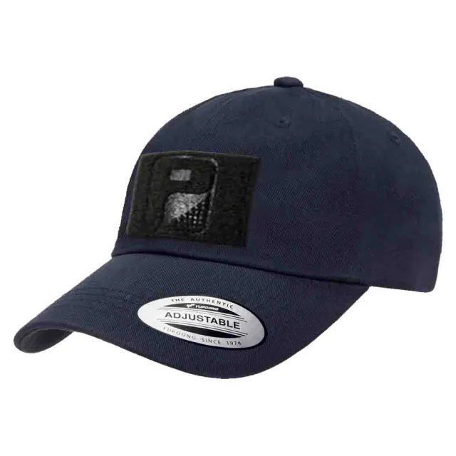 Pull Patch Dad Hat Curved Bill Adjustable kasket navy bomuld