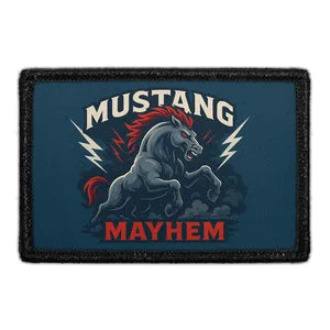 Pull Patch Mustang Mayhem patch med velcro 3x2 tommer