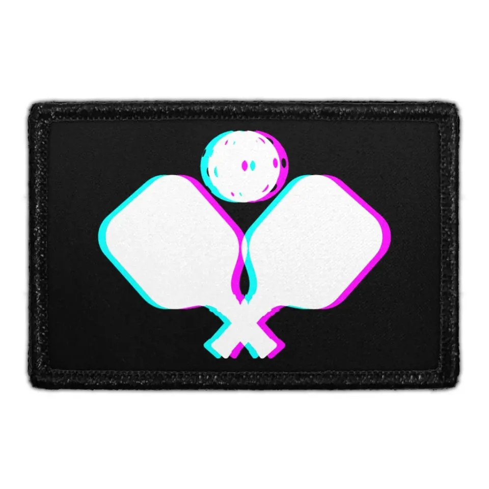 Pull Patch Pickleball Racquets 3D patch med velcro