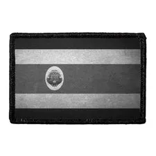 Pull Patch Costa Rica Flag patch sort-hvid distressed