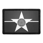 Pull Patch Dallas City Flag patch sort-hvid velcro