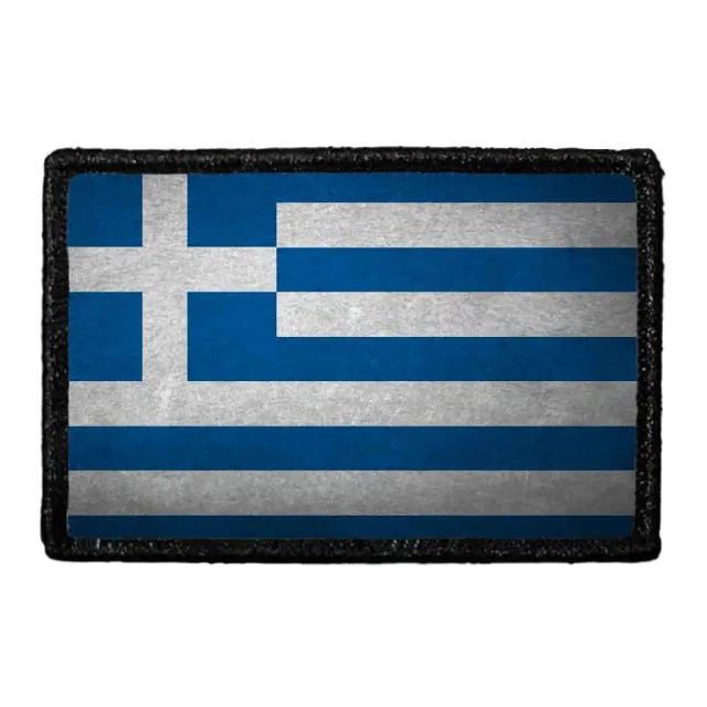 Pull Patch Greece Flag Distressed patch i farve