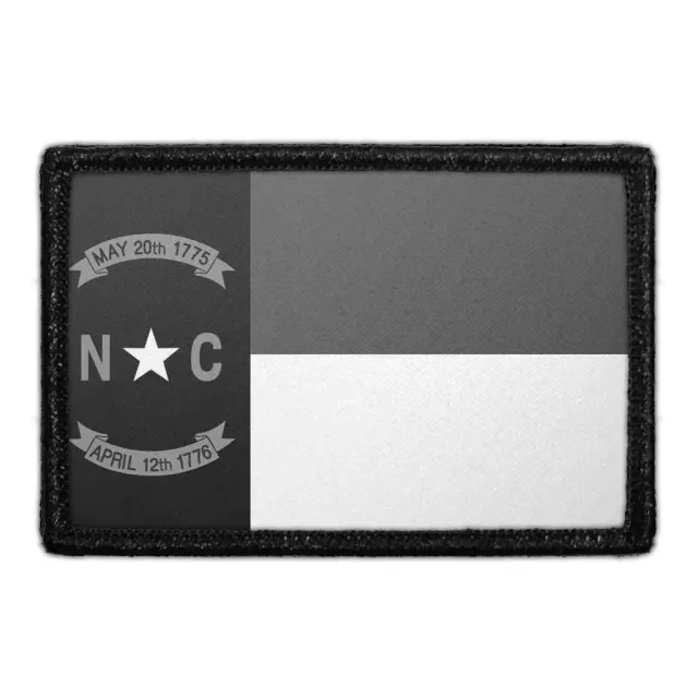 Pull Patch North Carolina State Flag patch sort hvid