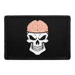 Pull Patch Skull With Brains patch med velcro – kranie med hjerne