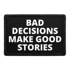 Pull Patch Bad Decisions patch 76x51 mm velcro