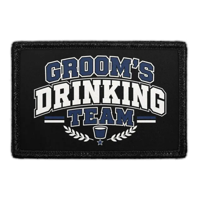 Pull Patch Groom's Drinking Team patch med velcro til polterabend