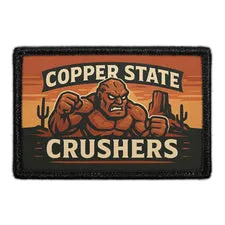 Pull Patch Copper State Crushers mærke med krog 76 mm