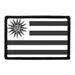 Pull Patch Uruguay Flag patch sort-hvid velcro