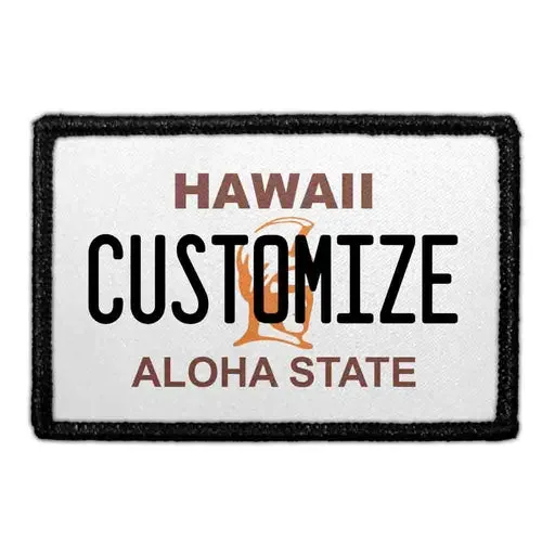 Pull Patch Hawaii nummerplade patch med egen tekst