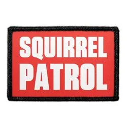 Pull Patch Squirrel Patrol velcro patch 7,6x5 cm
