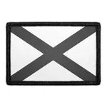 Pull Patch Alabama State Flag patch sort-hvid velcro