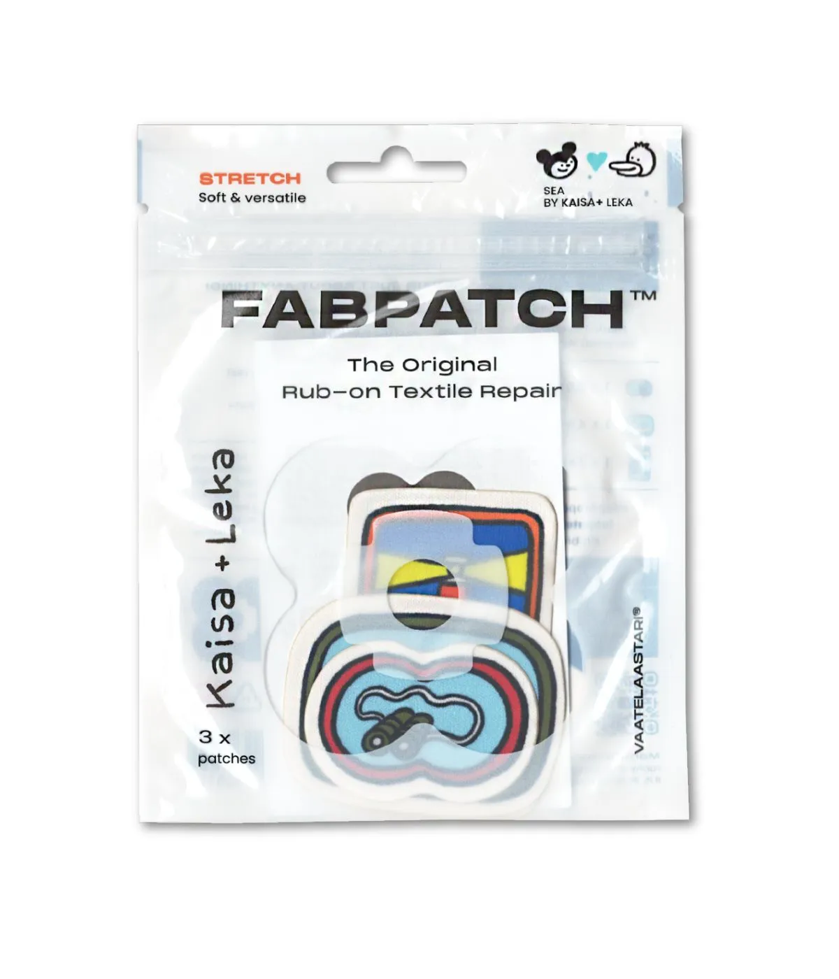 FabPatch Stretch Sea Kaisa Leka lapper 3-pak strækbar
