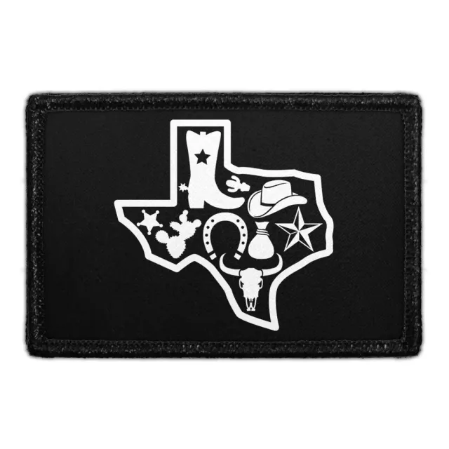 Pull Patch Texas Icons Map patch med velcro