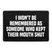 Pull Patch Kept Their Mouth Shut patch velcro tekst