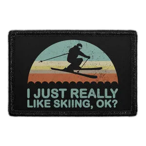 Pull Patch I Just Really Like Skiing Ok patch med velcro