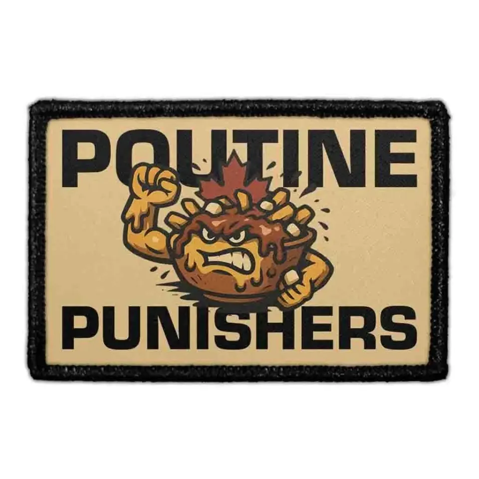 Pull Patch Poutine Punishers patch 3x2 velcro