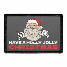 Pull Patch Holly Jolly Christmas patch med velcro