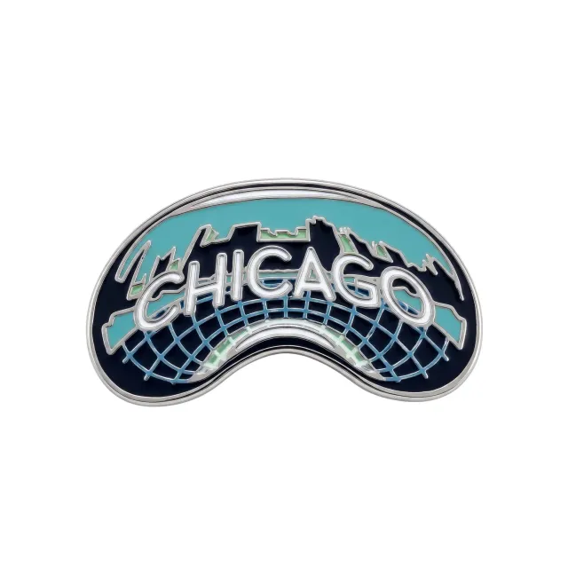 Vagabond Heart Chicago emaljepin Bean 1,7x3,2 cm