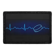 Pull Patch Hockey Heartbeat Blue patch 76x51 mm blå
