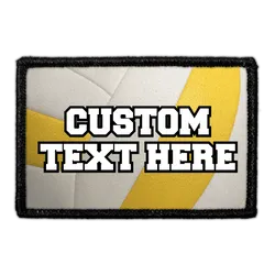 Pull Patch Custom volleyball patch med egen tekst 76mm