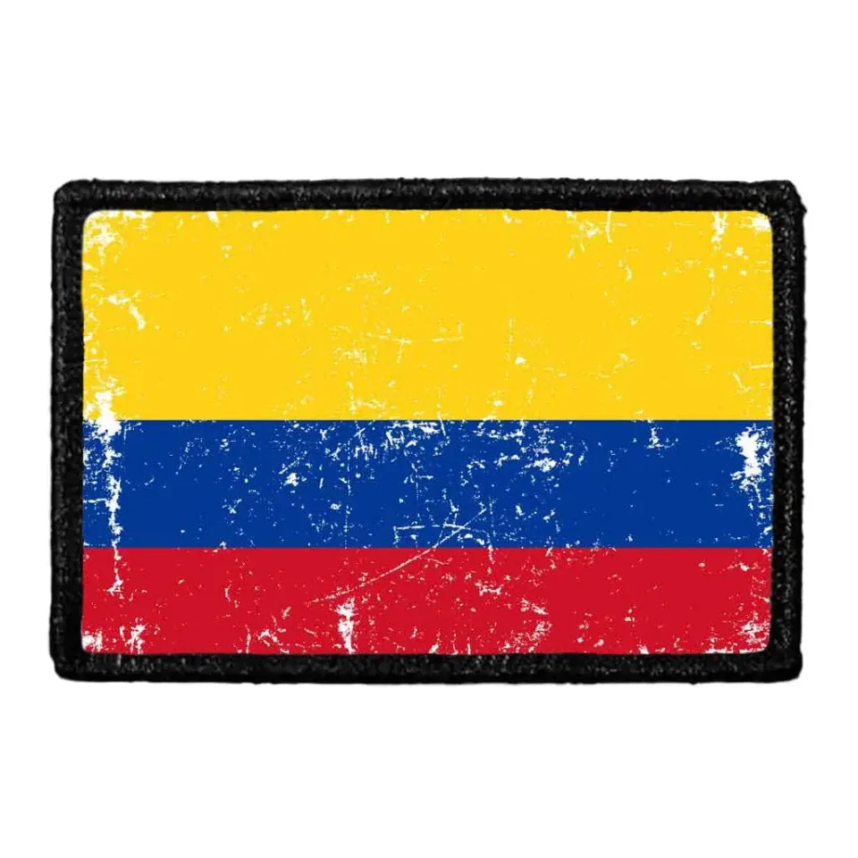 Pull Patch Columbia Flag patch farve distressed velcro