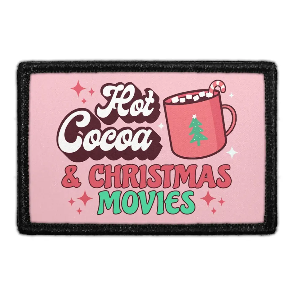 Pull Patch Hot Cocoa & Christmas Movies patch 76x51 mm