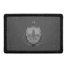 Pull Patch Vermont State Flag patch sort hvid velcro