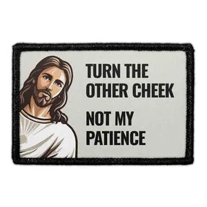 Pull Patch Turn The Other Cheek patch med velcro Jesus