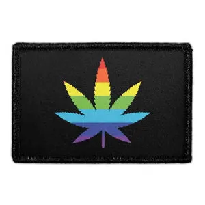 Pull Patch Pride Rainbow Pot Leaf patch regnbue