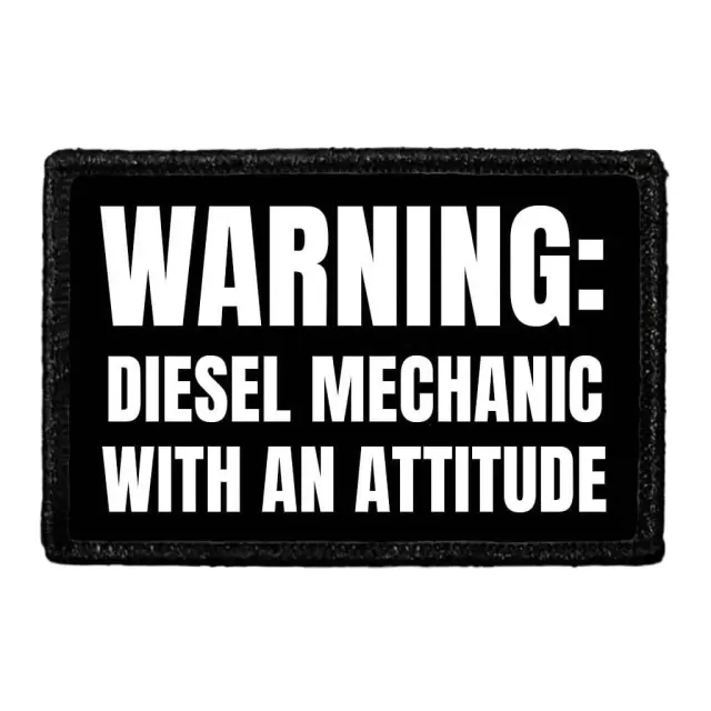 Pull Patch Warning Diesel Mechanic patch velcro