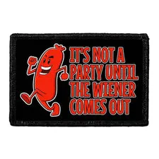 Pull Patch Wiener Comes Out patch med velcro 3x2"