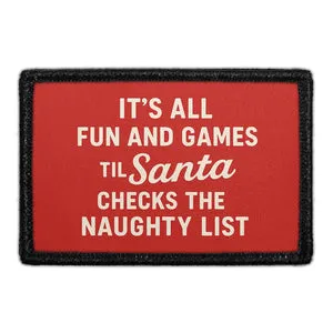 Pull Patch Santa Naughty List patch velcro jul