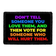 Pull Patch Don't Tell Someone You Love Them velcropatch 76x51 mm