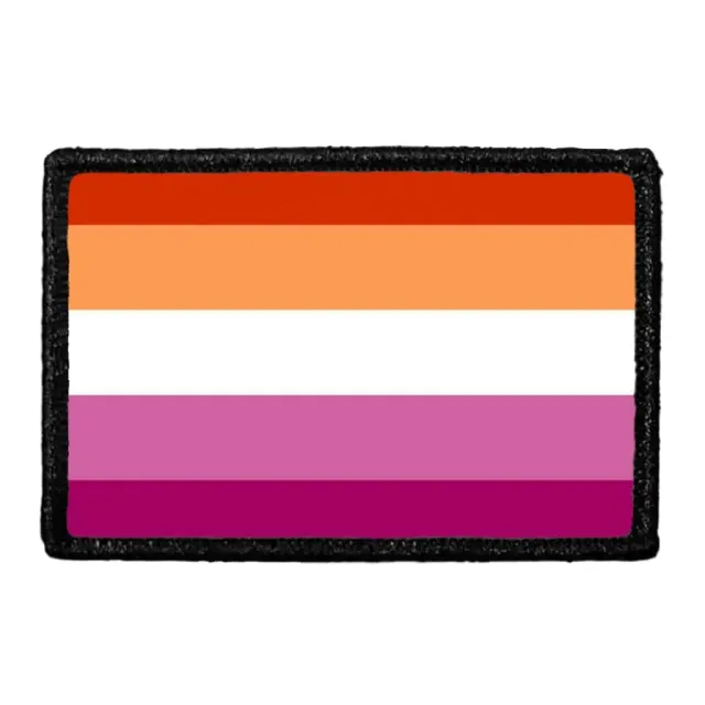 Pull Patch Lesbian Pride Flag patch med velcro 7,6x5 cm