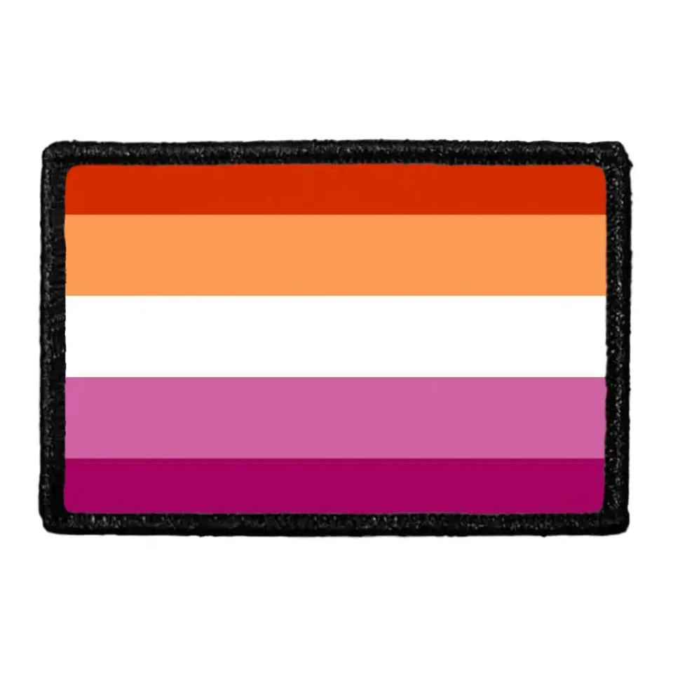 Pull Patch Lesbian Pride Flag patch med velcro 7,6x5 cm
