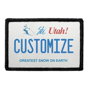 Pull Patch Utah License Plate patch nummerplade tilpasbar