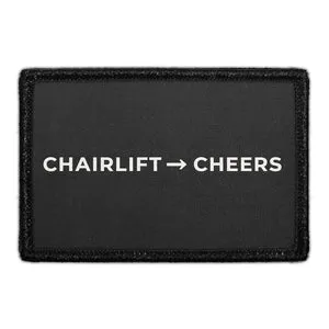 Pull Patch Chairlift to Cheers patch med velcro ski