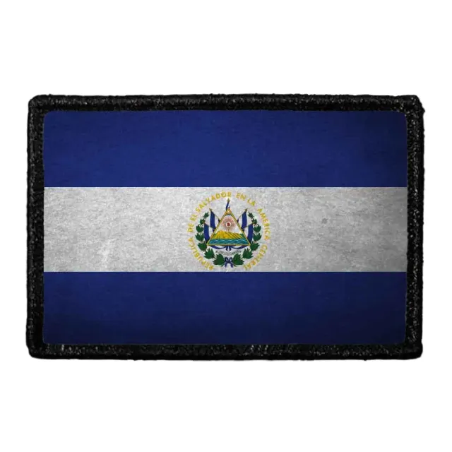 Pull Patch El Salvador Flag patch farvet distressed 1 stk