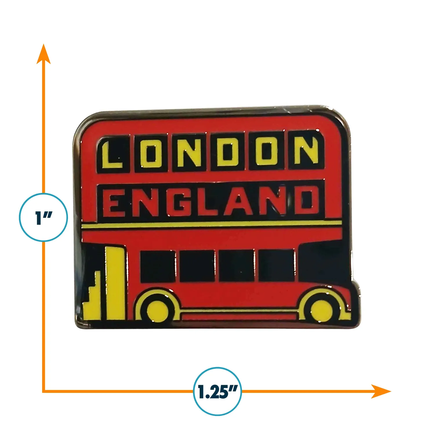 Vagabond Heart London pin hård emalje busmotiv