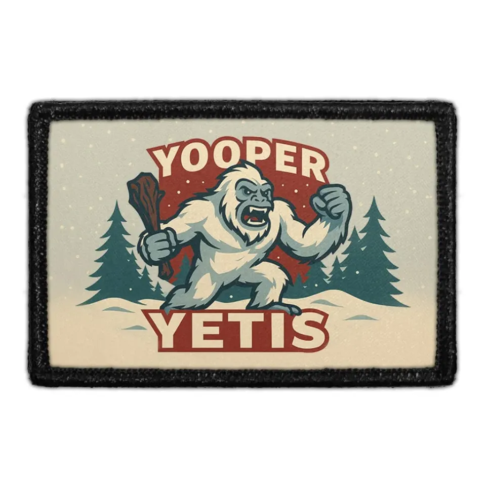 Pull Patch Yooper Yetis patch Bigfoot 76x51 mm