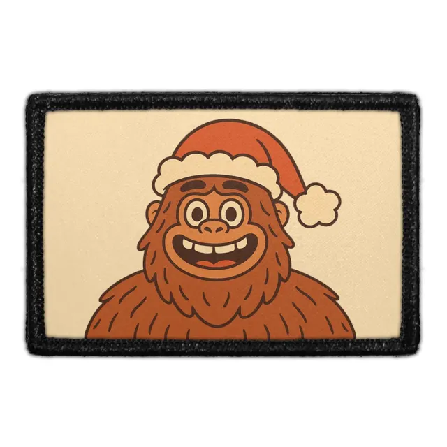 Pull Patch Bigfoot With Santa Hat patch 7,6x5 cm velcro